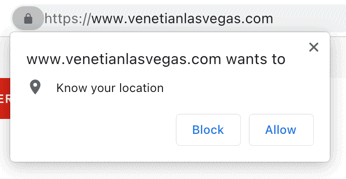 Rude/annoying location request from Venetian.