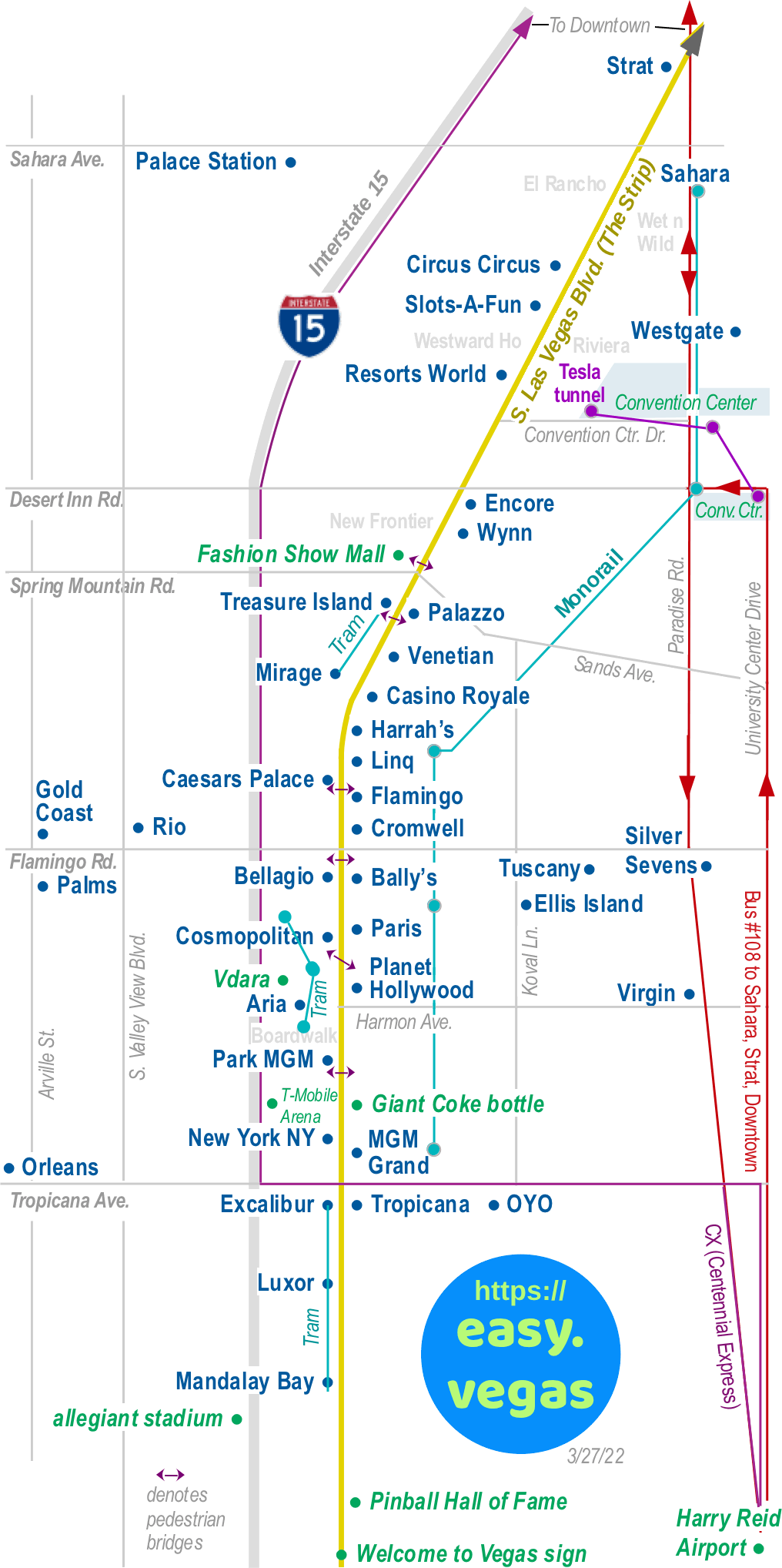 vegas map of the strip Maps Of The Vegas Strip vegas map of the strip