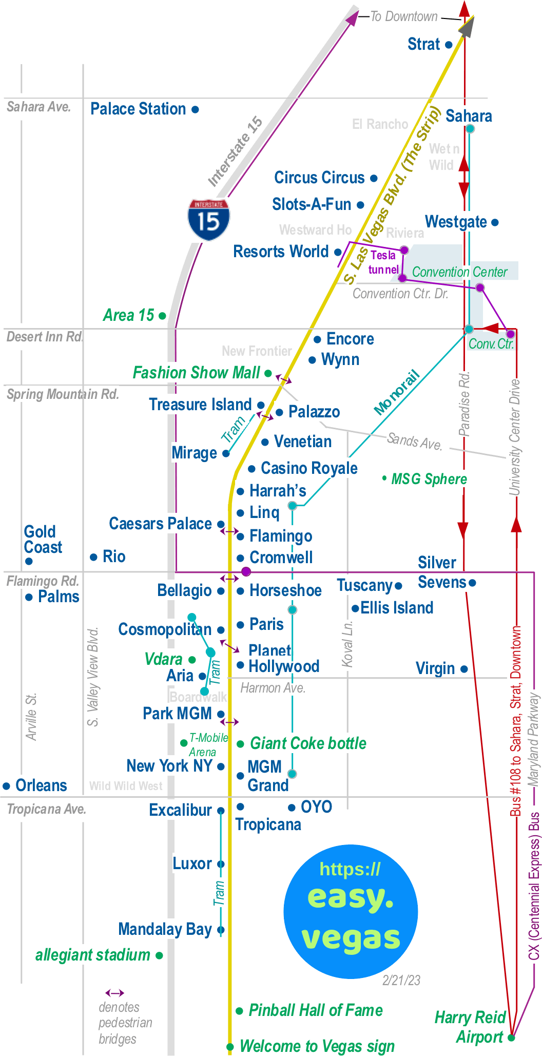 Las Vegas Strip Map
