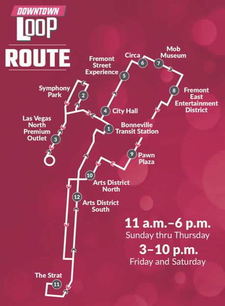Downtown Loop bus map